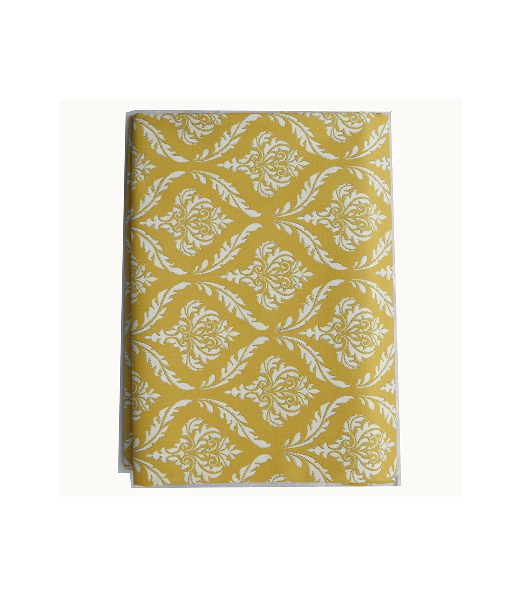 Nappe Enduite Ronde Arabesque Jaune Fleur De Soleil