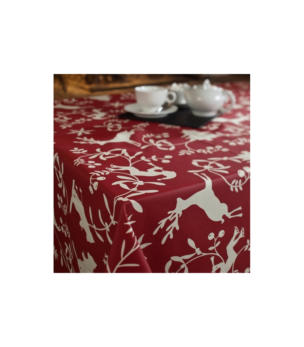 Nappe Enduite Montagne Rouge Anti Tache Imperm Able