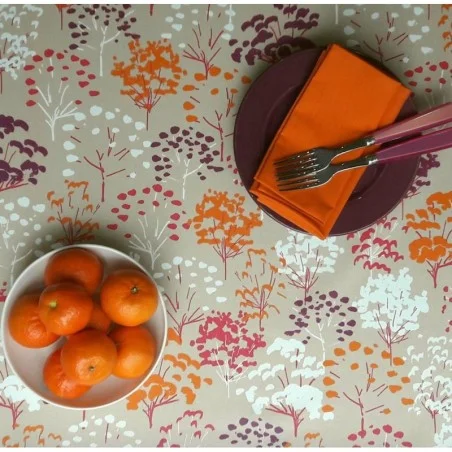 Wipe clean tablecloth Pink Tree