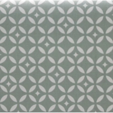 Wipe clean fabric cut Green Mosaic