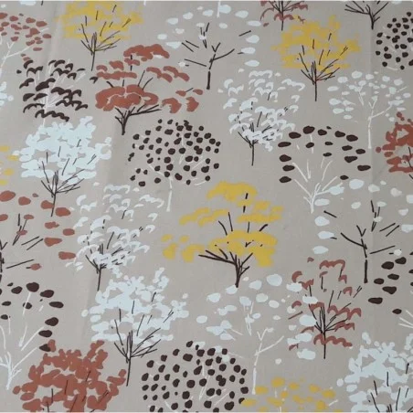 Cotton fabric Tree Yellow