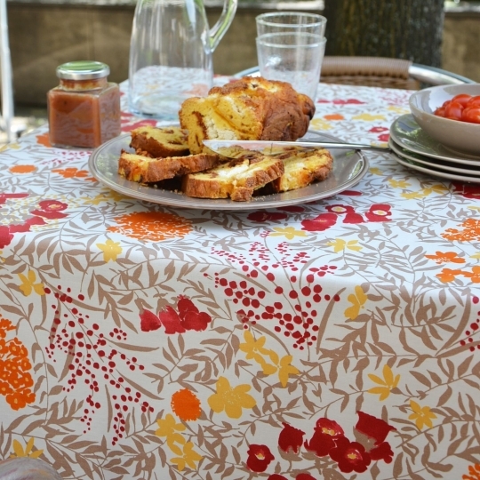 Nappe enduite Mimosa Rouge