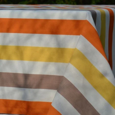 Wipe clean tablecloth multicolored Stripes