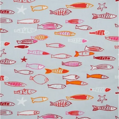 WIPEABLE TABLECLOTH FISCH RED FLEUR DE SOLEIL