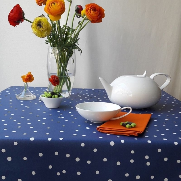 Tovaglia Antimacchia Pois blu - Fleur de Soleil