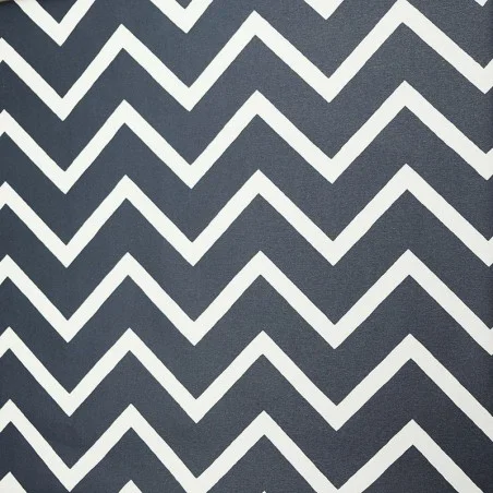 Wipe clean tablecloth Herringbone black/graphite round or ovalFleur de Soleil