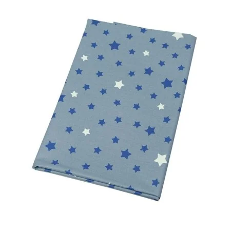 Wipe clean fabric Stars grey/blue