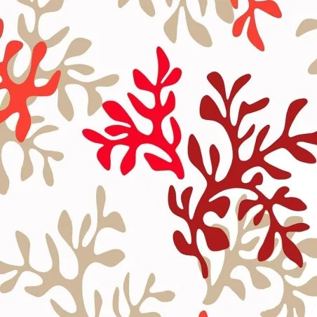 Cotton fabric cut Coral red
