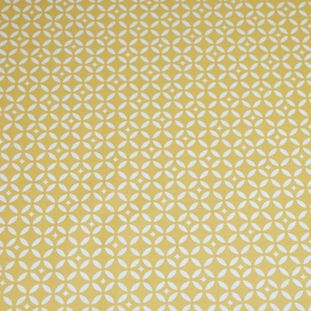 Wipe clean fabric cut Mustard Mosaic