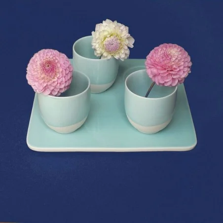 Tischdecke abwaschbar Einfarbige blu - Fleur de Soleil