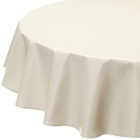 Nappe enduite ronde ou ovale Pailletée or Fleur de Soleil