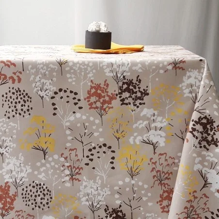 Wipe clean tablecloth Yellow Tree