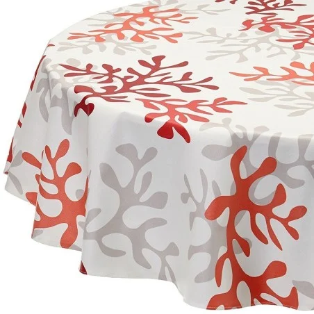 Nappe enduite ronde ou ovale Corail rouge