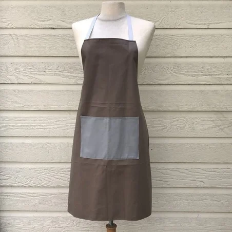 cooking Apron unisex Herringbone graphite