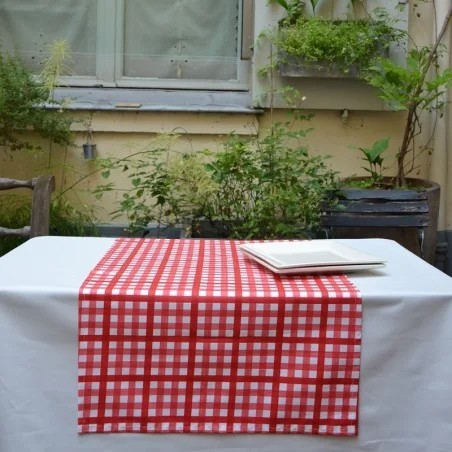 Chemin de table Guinguette rouge