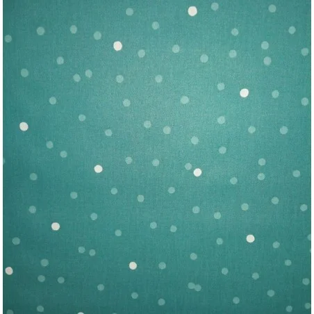 Coupon en coton enduit 50x80cm CONFETTIS TURQUOISE