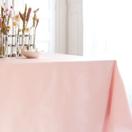 Nappe enduite ronde ou ovale Pailletée rose