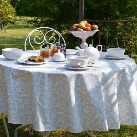 Wipe clean tablecloth yellow birds round or oval