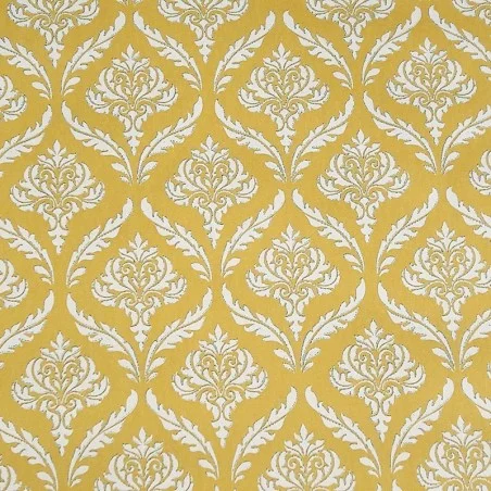 Nappe enduite ronde ou ovale Pompadour jaune