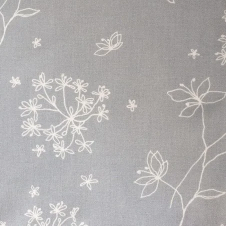Cotton tablecloth Astrancia Light grey