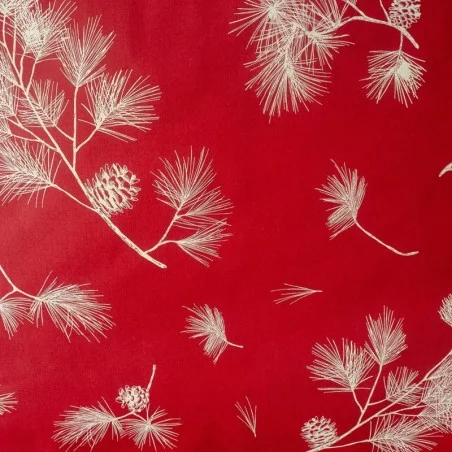 Tessuto di cotone Pigna Rosso - Fleur de Soleil