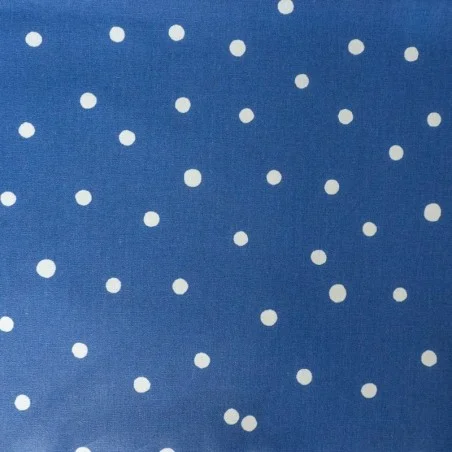 Coupon en coton enduit 50x80cm Confettis bleu marine