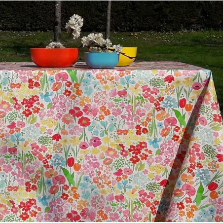 Wipe clean fabric flower garden