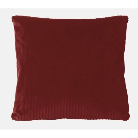 Coussin velours côtelé rouille