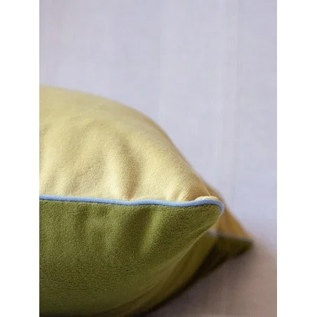 Coussin velours vert