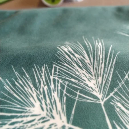 Tessuto in velluto di pino verde - Fleur de Soleil