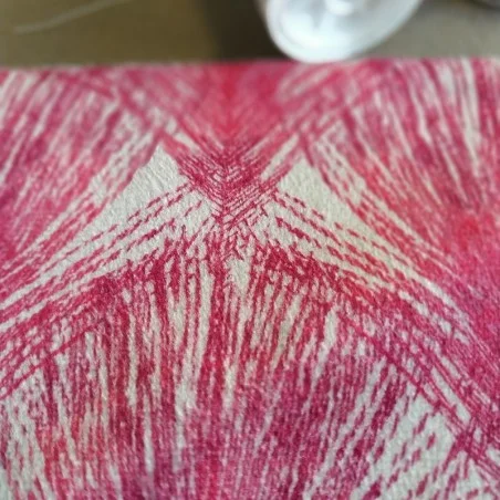 Tessuti in velluto di piume rosse - Fleur de Soleil