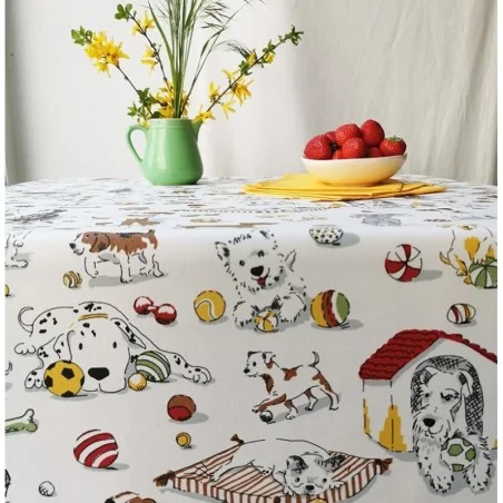 Wipe clean tablecloth Dogs Fleur de Soleil
