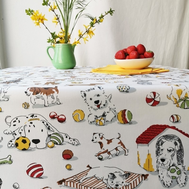 Nappe enduite ronde ou ovale Chiens