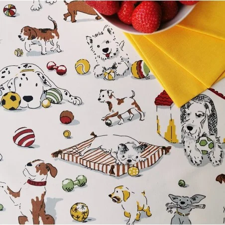 Nappe enduite ronde ou ovale Chiens