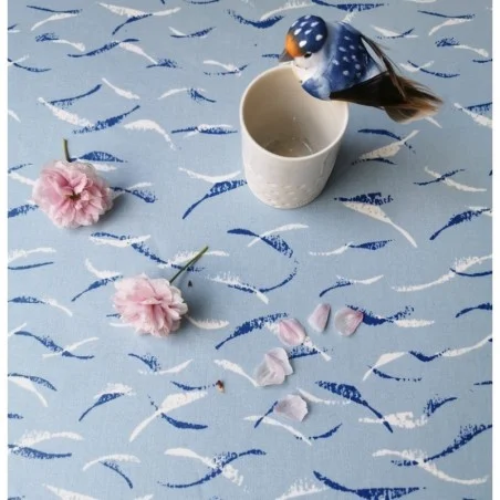 Nappe enduite Vagues bleu