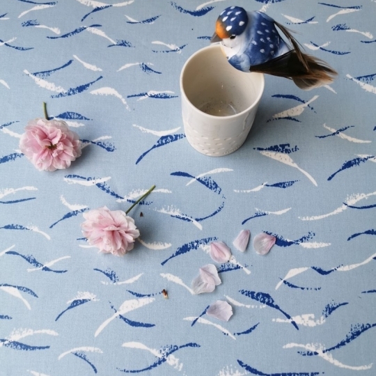 Tovaglia Antimacchia Pesce rossa/grigio - Fleur de Soleil