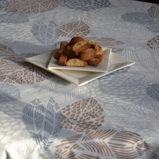 Runner da tavola Fogli grigia/beige