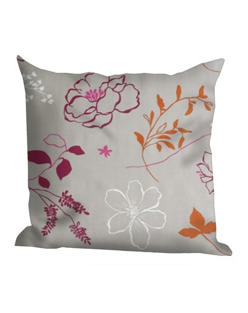 Coussin camelia orange Fleur de Soleil