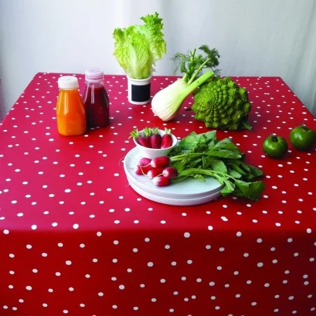 Nappe coton Confettis Rouge