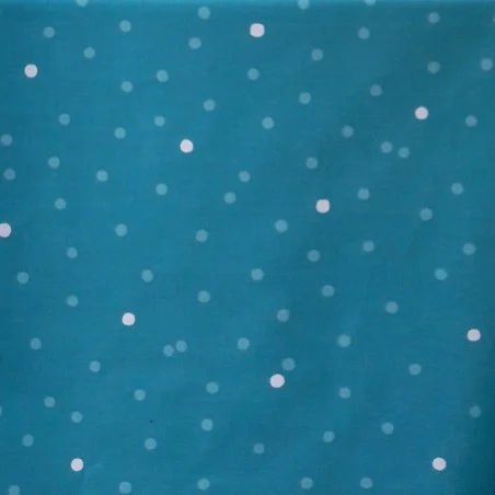 Tissu en coton Confettis turquoise