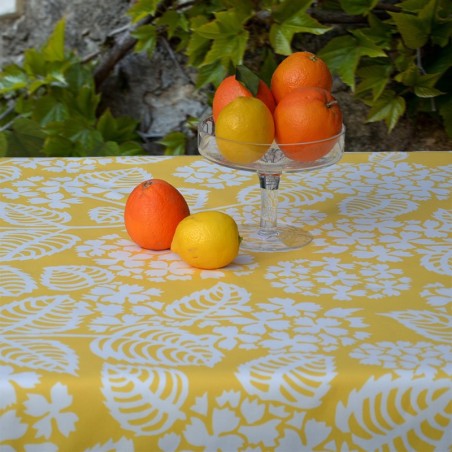 Chemin de table Hortensia jaune 