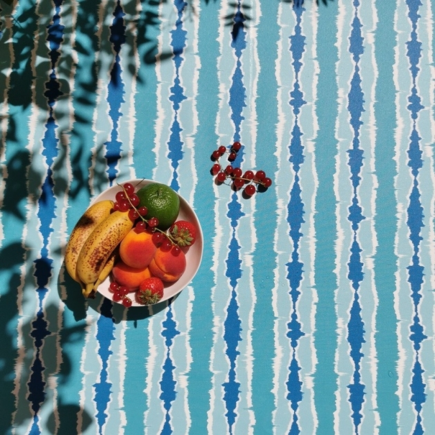 copy of Nappe coton enduit ikat chocolat
