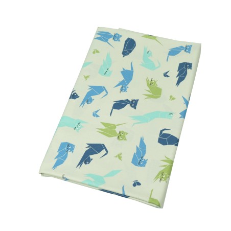 Serviette de table coton Chat bleu