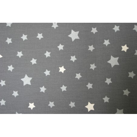 4 Napkins Silver-grey stars