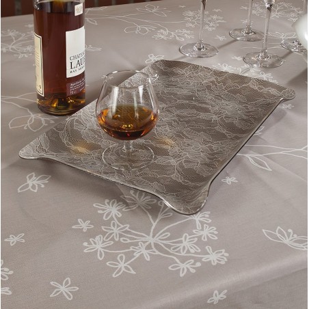Wipe clean tablecloth Astrancia linen/cotton   