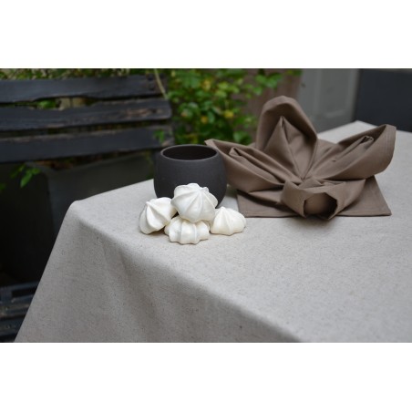 4 serviettes de table Unies Coton / Lin