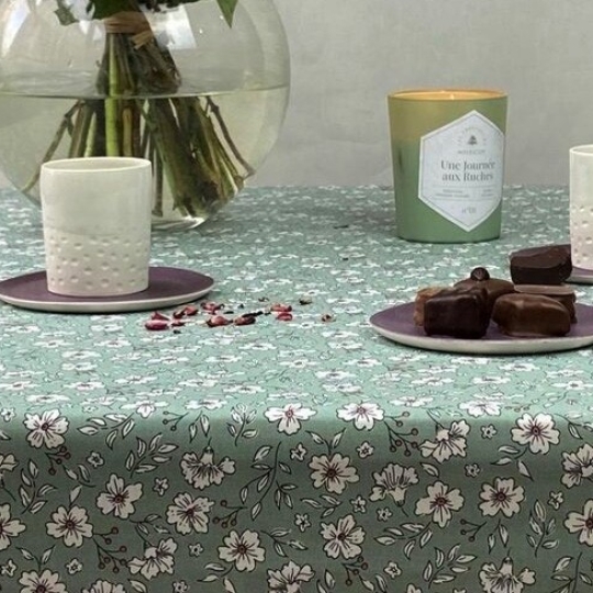 Nappe coton fleurie