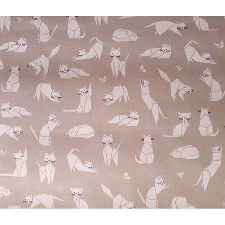 Wipe clean placemat Taupe Cats