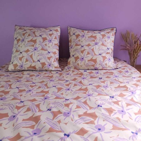 Housse de couette Iris rose