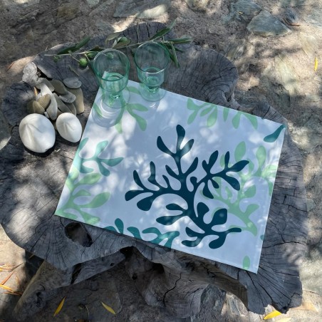 Set de table corail vert